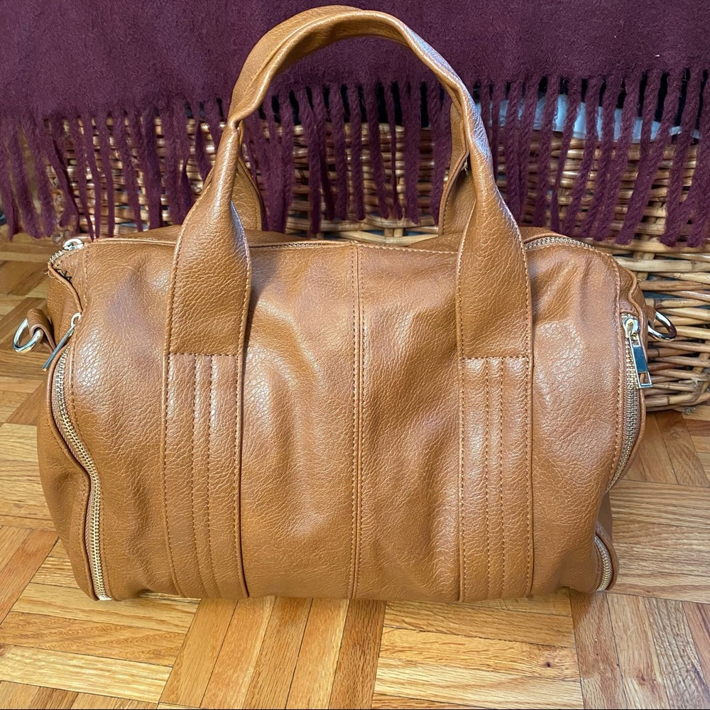 Brown Faux Leather Bag